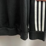Adidas  Women's MEDIUM Black Striped Long Sleeve Pullover Hoodie Sweater Photo 5