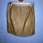 Free People   Oh Snap Cognac Vegan Leather Skirt (2) Photo 3