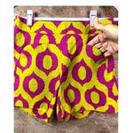 Anthropologie 'Cartonnier' Tailored Remy Shorts Hot Pink Yellow Green sz 4 Photo 5
