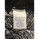 Abstract Black White Open Front Cardigan Womens Bell Sleeve Buckle Trim Made USA Size M Photo 6