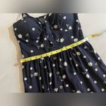 AUW Halter Top Dress Womens Large Black Floral Design Straps Pullover Summer Photo 6