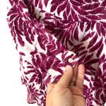 Loft Ann Taylor Dahlia Lightweight Blouse Winter Berry Floral XS Petite EUC Photo 4