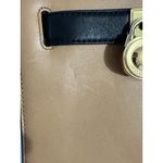 Michael Kors  Hamilton Traveler Tan Blk & White Leather Messenger Crossbody Purse Photo 7