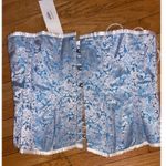 NWT‎ Women's Baby Blue Brocade Double Bone Longline Gothic Bustier Corset Sz 34 Size M Photo 3