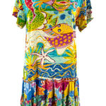 Jams World  Hattie V Neck Dress Creatures of the Sea Hawaiian Fish Vintage Large Photo 0