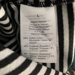 J. Crew Dress Women Large Black White Striped T Photo 6