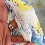 ZARA Women's Yellow Blue Floral Ruffle Tiered Sheer One-shoulder Top Size XS Photo 5