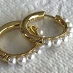 Lele Sadoughi NWOT  Pearl hoop earrings Photo 4