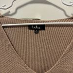Lulus  Feel It Still Taupe Knit Sweater Photo 3