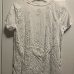 PINK - Victoria's Secret White Victoria Secret VS Pink Perfect
Crew Tee All Over Script Logo XS Photo 2