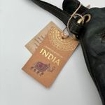 NWT Green Leather Crossbody Bag India Small Zip Pocket Small Top‎ Zip Black Photo 2