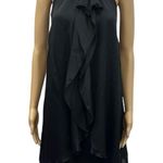 Speechless  Black Halter Tie Neck Ruffle Overlay Front Dress Womens Medium Photo 0