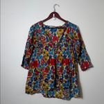 Natural Life Colorful floral tunic Floral Blouse sz s/m Photo 2