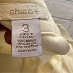Chico's gold button cream beige open front jacket cardigan Photo 9