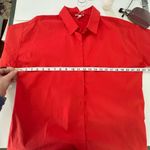 Eileen Fisher  Orange Classic Collar Cotton Poplin Shirt Dress Hi-lo size Medium Photo 8