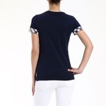 Burberry  Brit blue checkered cuff t shirt Photo 3