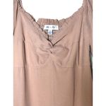 She & Sky Off Shoulder Puff Sleeve Ruched Dress Pink Mini Dress Sz Small Photo 4