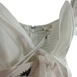 Here Comes the Sun NEW/NWT  White Cotton Eyelet Off-Shoulder Mini Dress Size XS Photo 3