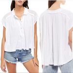 Free People Low Down Henley Top white sz M Photo 1