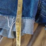 Old Navy  Blue Denim Short Overalls L Distressed Frayed Hem 100% Cotton. See pics Photo 5