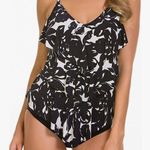 Magicsuit Magnolia Blossom Black White Rita Tankini Top Size 8 Photo 0