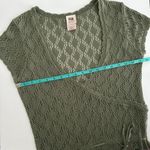 Vintage Crochet Cottagecore Top Olive Green‎ Green Size M Photo 6
