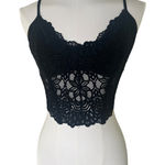 Forever 21  Black Lace Bralette‎ Top XL Extra Large Adjustable Straps Photo 0