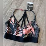 Puma floral Black and Cream Sports Bra Photo 4