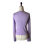 Tiger Mist  Sweater Women‎ XS Purple Ribbed Knit Monica Cardigan Sexy Preppy Photo 4