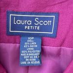 Laura Scott  Magenta Linen Blend Blazer size 10 Petite Photo 4