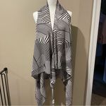 Black and White Striped Chiffon kimono Size undefined Photo 4