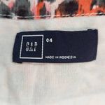 Gray and Pink Floral Cotton Shirt Dress Size 4 Gap Floral Mini Shirt Dress Photo 7