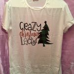Crazy Christmas Lady Shirt, Large Photo 0