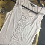 Style & Co Women's White Crochet Neckline Sleeveless Tank Top M Photo 6