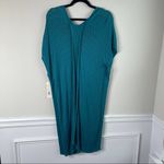 Mikael Aghal‎ blue gray open knit poncho dress Photo 5