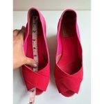 Tory Burch pink and red Filipa Wedge Espadrille size 7 Photo 9