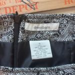 Dress Barn ‎ Maxi Skirt S Gray White Black Fringe Tile Print Rayon Blend Photo 3