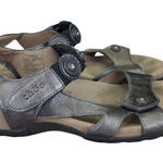TAOS Eden 2 Pewter Metallic Leather Comfort Sandals Women's US 9 EU 40 Gray Photo 0