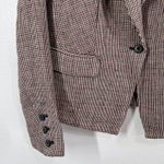 Free People Garnet Houndstooth Linen Blazer Women's Small NWT Structured Fall Photo 11