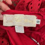 Jen's Pirate Booty Jen’s Pirate Booty red lace bell sleeve blouse S Photo 4