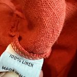 Bryn Walker  100% Linen Flowy Asymmetrical Cut Mini Dress 3/4 Sleeves Sz Medium Photo 10