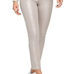Lands' End NWT, Metallic High Rise Slim Ankle Silver Shimmer Jeans, Sz 12 Photo 0