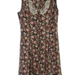 Jonathan Martin Vtg Aline Dress Sz 5/6 Blue Floral Cottage Core Peasant Lace 90s Photo 8