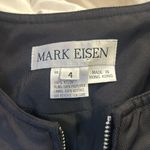 MARK EISEN Nylon Padded Zip Up Black Cropped Vest Size 4 Photo 6