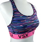Victoria’s Secret VSX SPORT Pink Multicolor Striped Sports Bra Medium Blue Photo 0