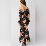 Billabong Off The Shoulder Multicolor Floral Crystal Ball Maxi Dress Large Photo 1