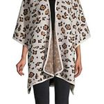 Marcus Adler Oversized Leopard Cheetah‎ Cardigan Poncho Cream Brown One Size Size undefined Photo 0