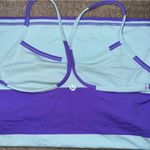 Lululemon Power Y Striped Athletic Tank Top Logo Women Purple Teal 6 Photo 3