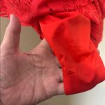 Catherines  Swim Dress One Piece Swimsuit Molded Cups Tiered Lace Floral Red NEW Photo 4