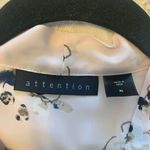 Attention Pink V-neck Long Sleeve Floral White Blouse Top Size XL Photo 7